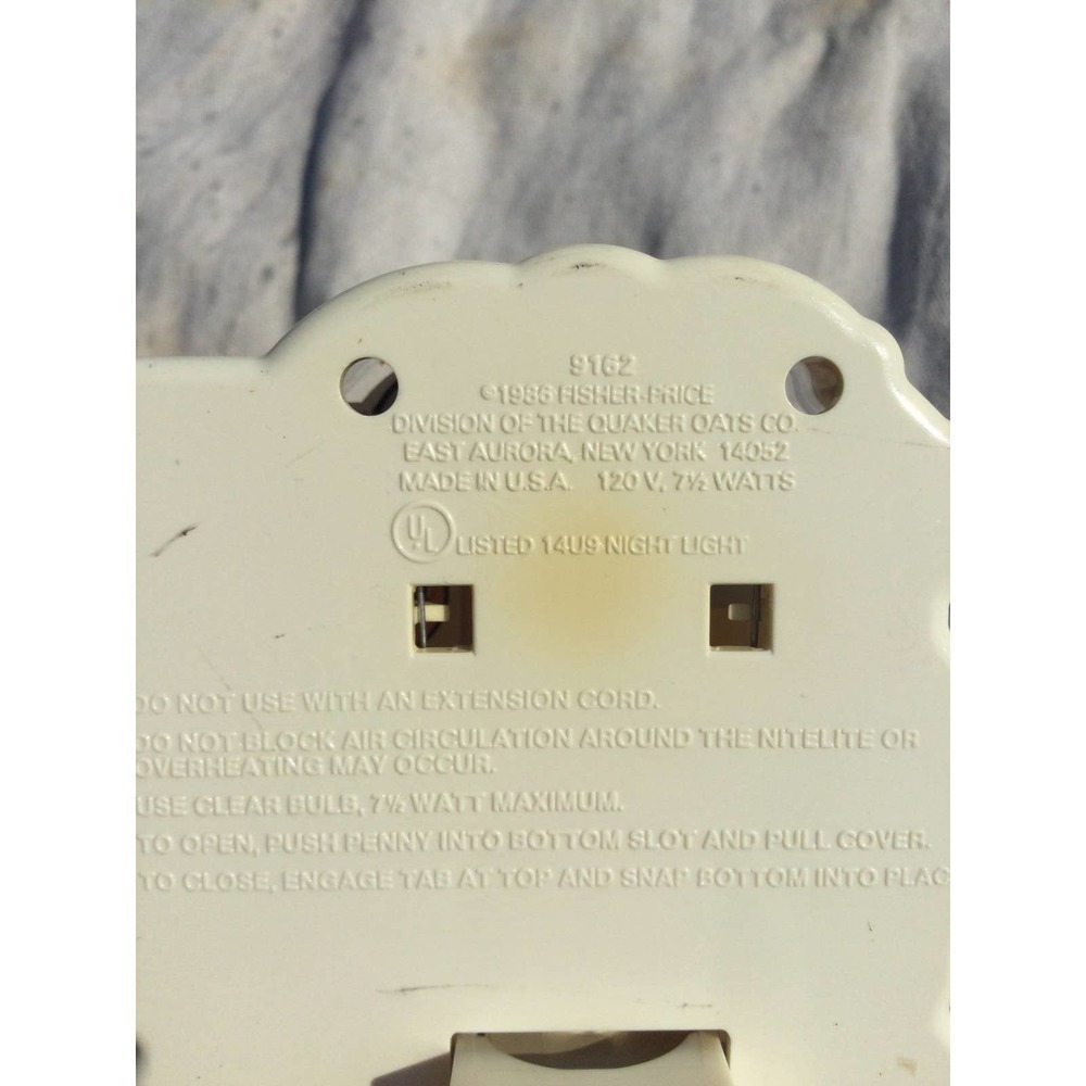 Vintage Fisher-Price night light train 80s nursery children 1986 USA # 9162 red - Picture 5 of 11